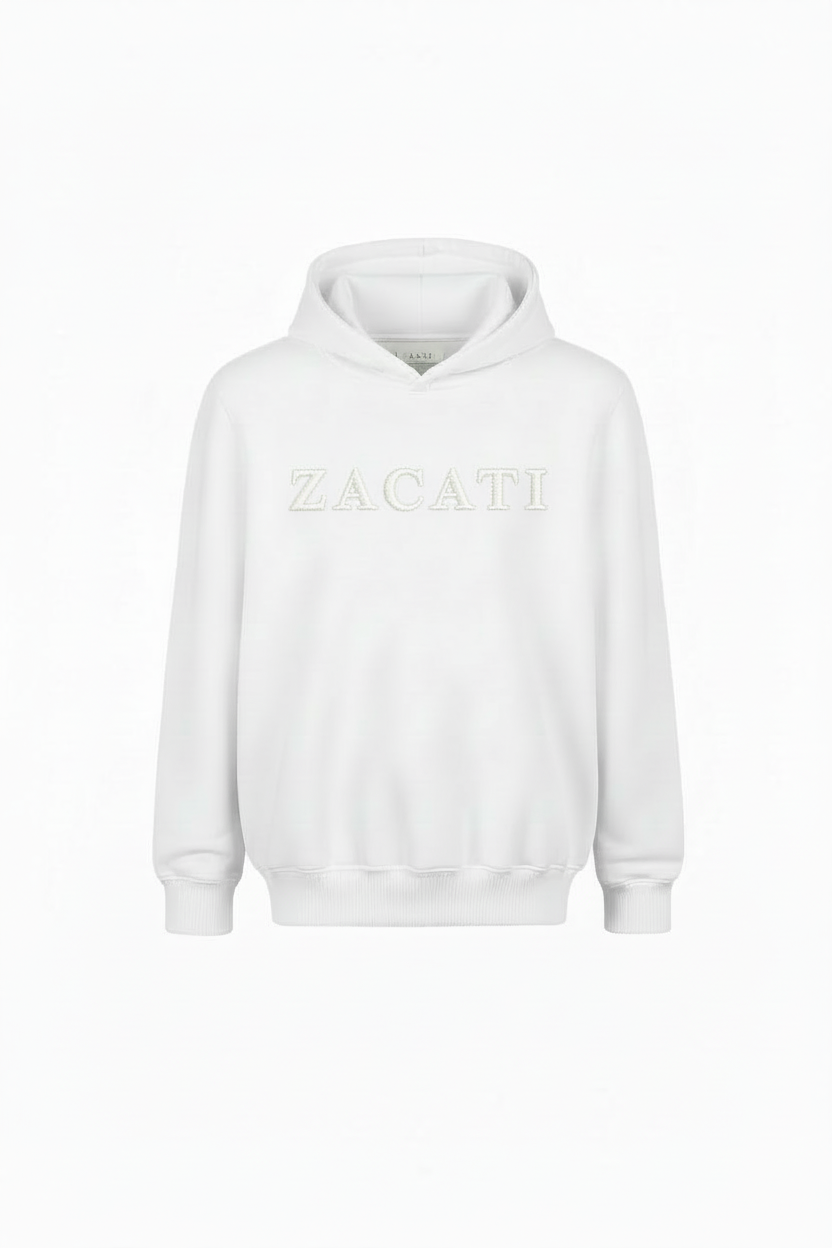 Embroidered Cotton Hooded Sweater