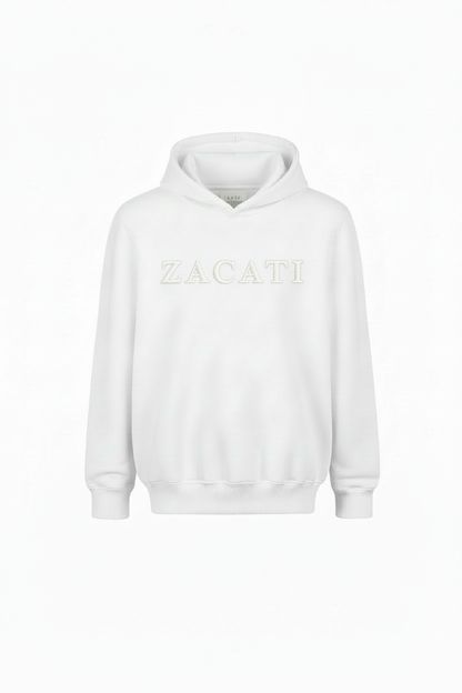 Embroidered Cotton Hooded Sweater