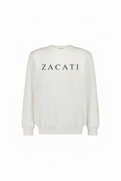 Printed Cotton Crewneck Sweater