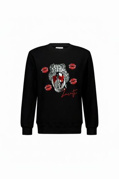 Graphic Printed Cotton Sweater