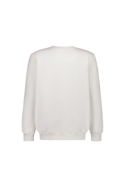 Printed Cotton Crewneck Sweater