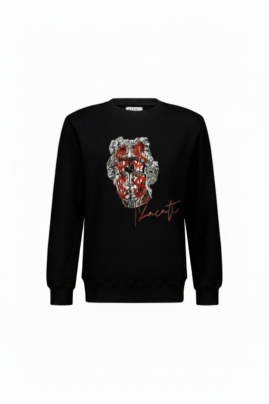 Graphic Printed Cotton Sweater