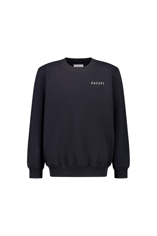 Printed Cotton Crewneck Sweater