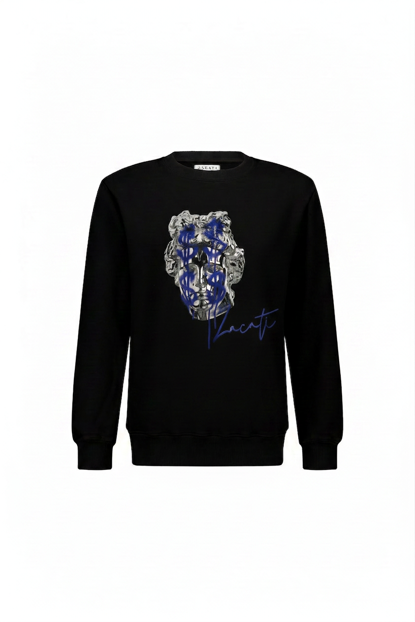 Graphic Printed Cotton Sweater
