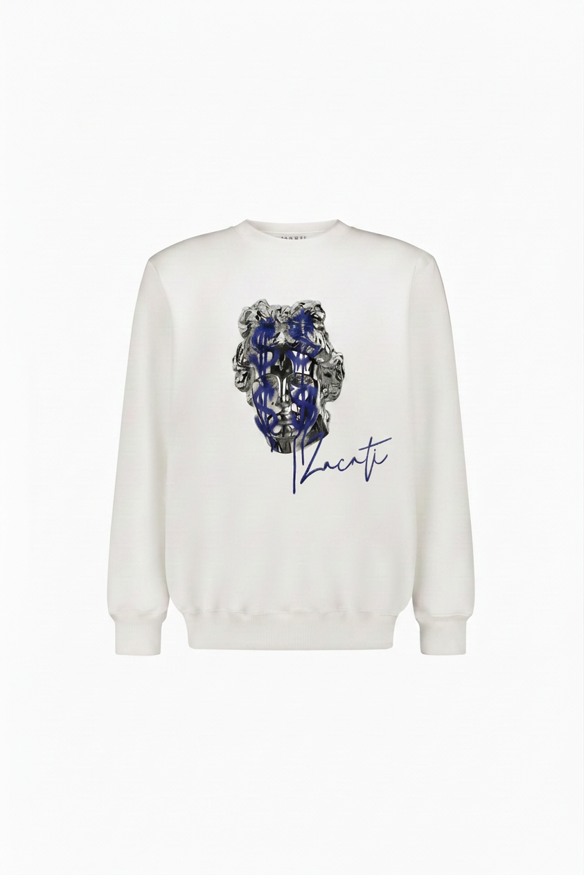 Graphic Printed Cotton Sweater