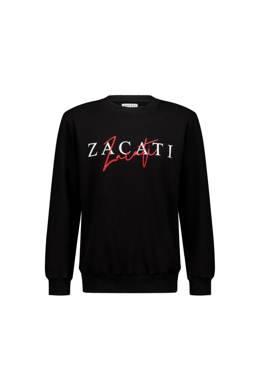 Printed Cotton Crewneck Sweater