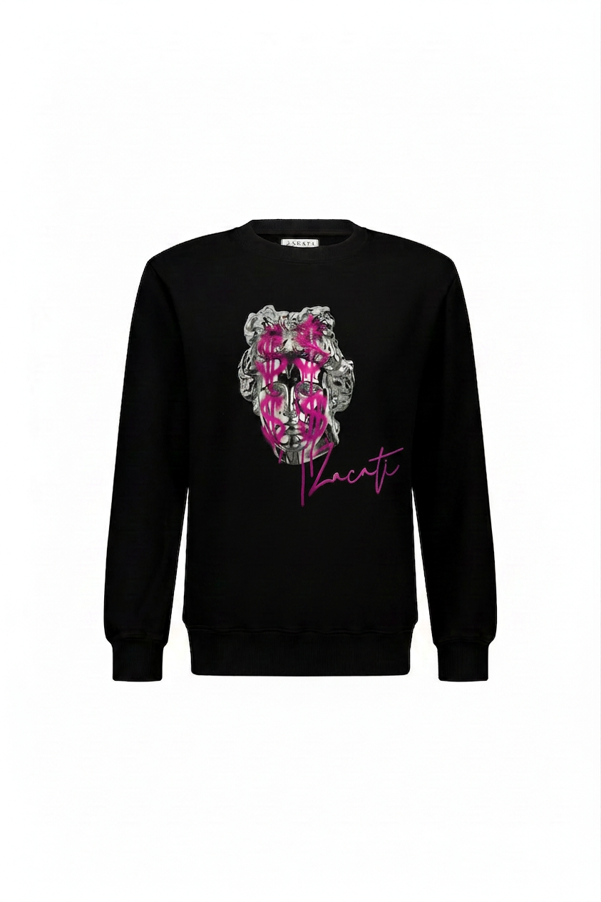 Graphic Printed Cotton Sweater