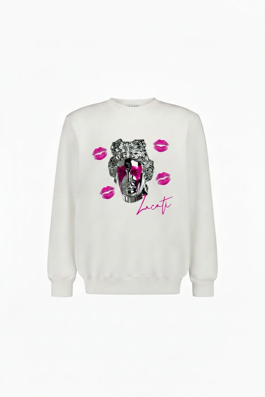 Graphic Printed Cotton Sweater