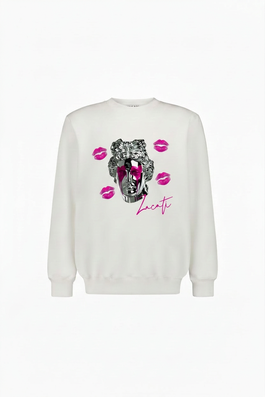 Graphic Printed Cotton Sweater