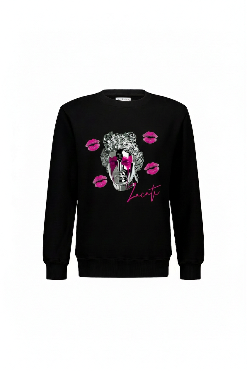 Graphic Printed Cotton Sweater
