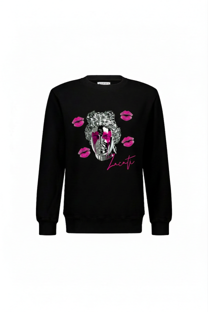 Graphic Printed Cotton Sweater