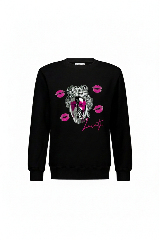 Graphic Printed Cotton Sweater