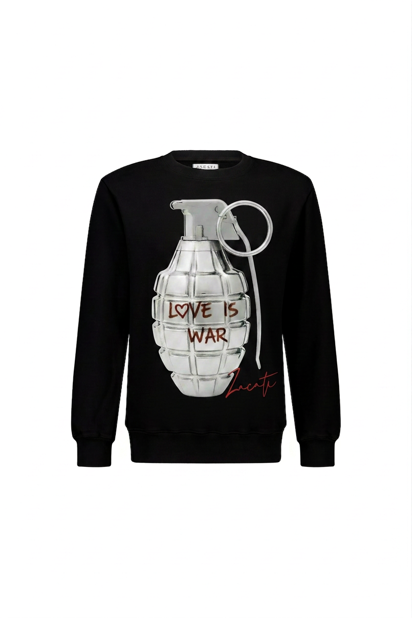 Graphic Printed Cotton Sweater