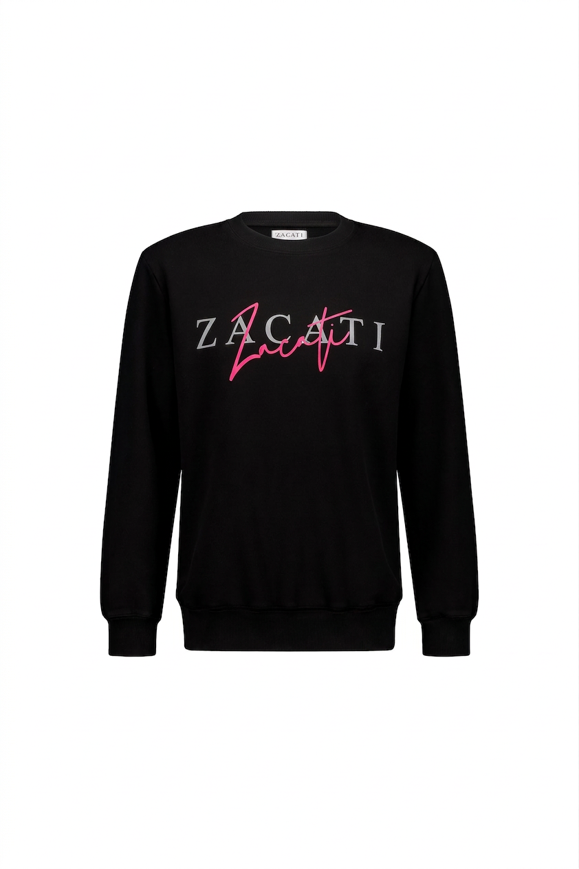 Printed Cotton Crewneck Sweater