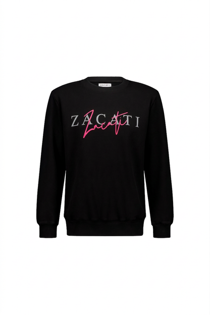Printed Cotton Crewneck Sweater