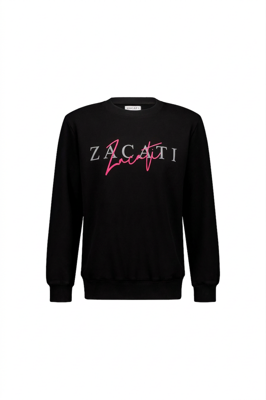 Printed Cotton Crewneck Sweater