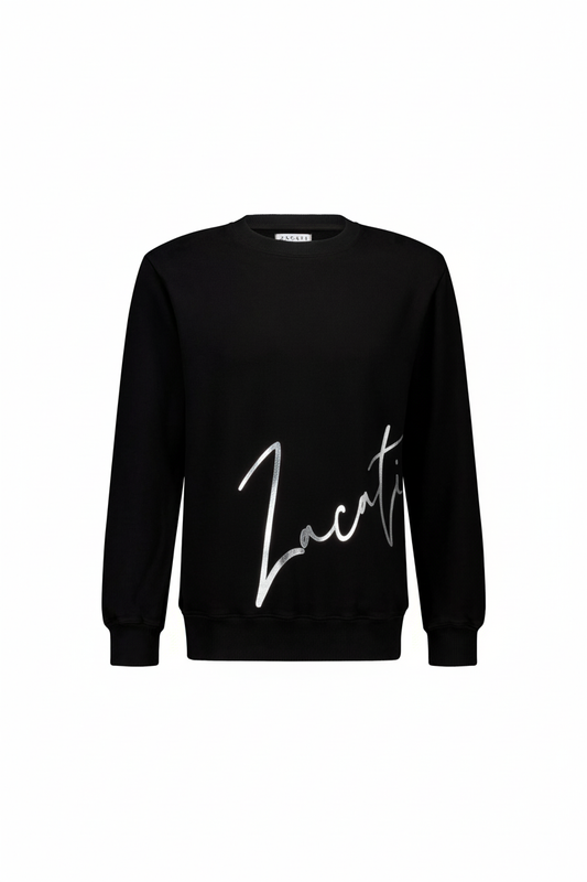 Signature Printed Cotton Crewneck Sweater