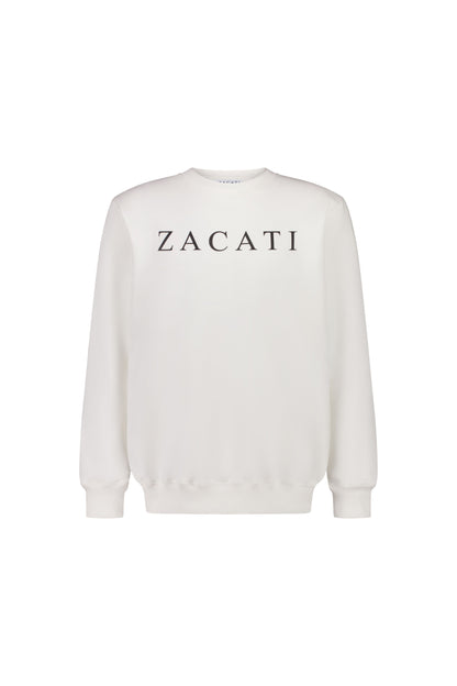 Printed Cotton Crewneck Sweater