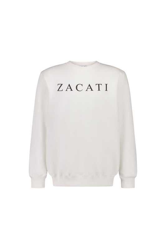 Printed Cotton Crewneck Sweater