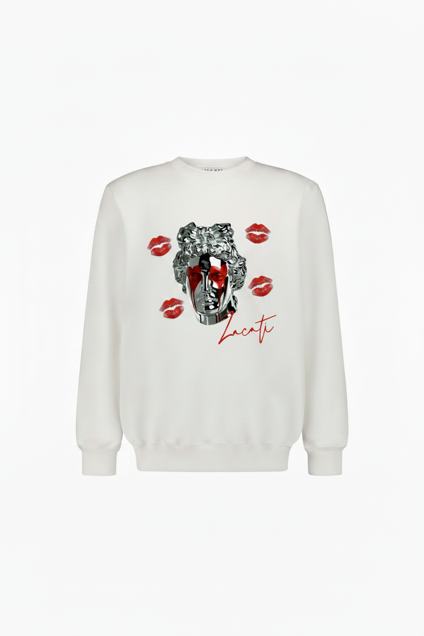 Graphic Printed Cotton Sweater