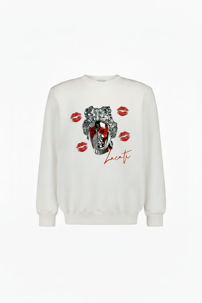 Graphic Printed Cotton Sweater