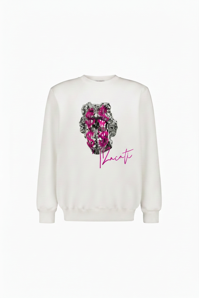 Graphic Printed Cotton Sweater