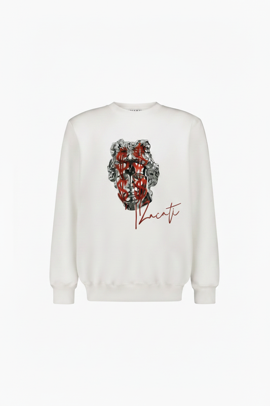 Graphic Printed Cotton Sweater